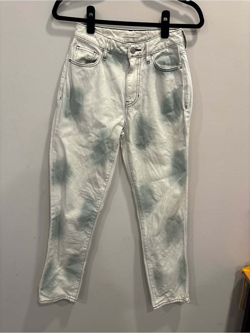 PacSun White & Seafoam Tie-Dye Denim Jeans | Size 24